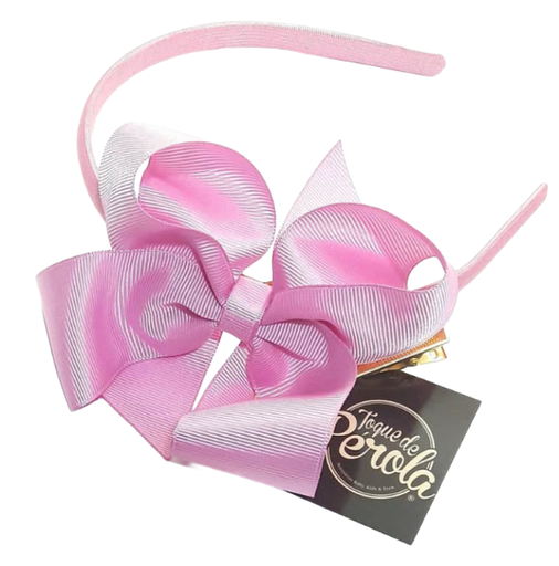 Tiara com Laço Fita Dupla G